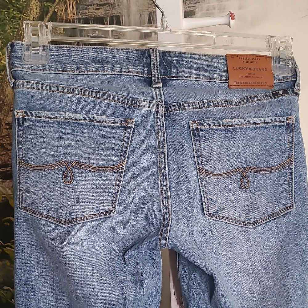 Lucky Brand Light Blue Distressed Denim Blue Jeans Womens 2 Lolita Skinny Leg